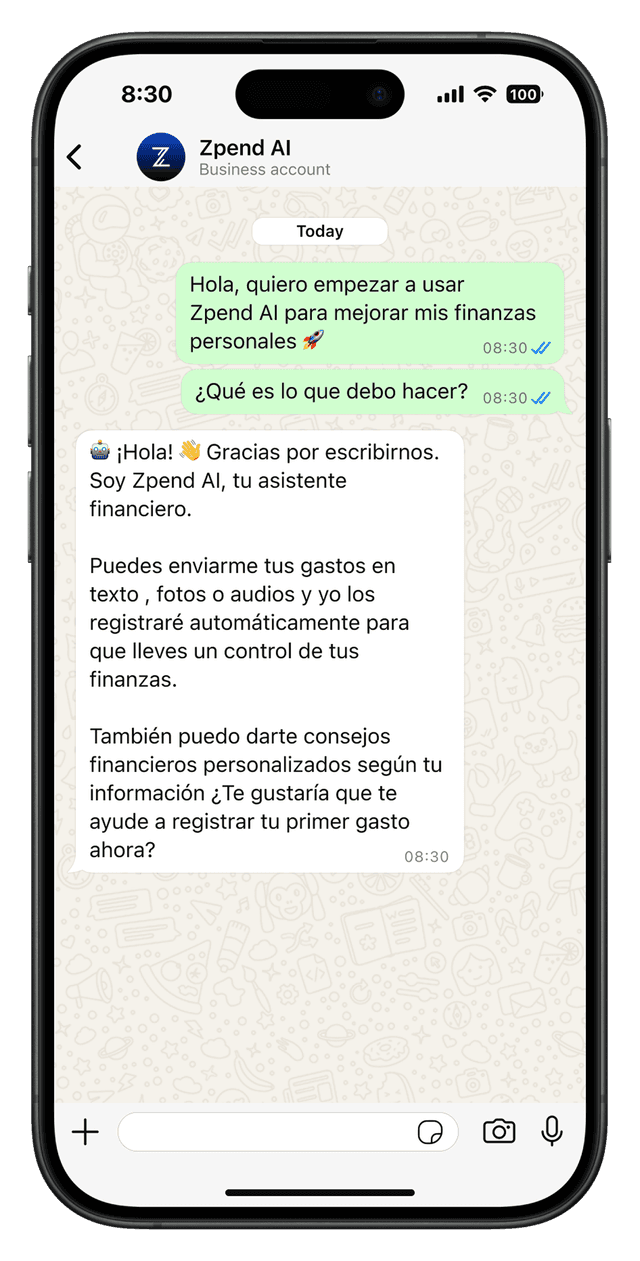 Paso 1: Escribe al WhatsApp